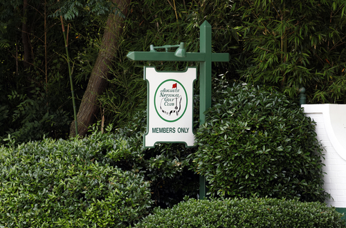 AUGUSTA, GA - MAY 15 An entrance to the Augusta National Golf Club in Augusta, Georgia on May 15, 2015. The Augusta National Golf Club is a country club and home to the annual Masters PG