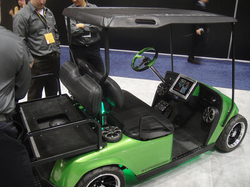 custom green golf cart