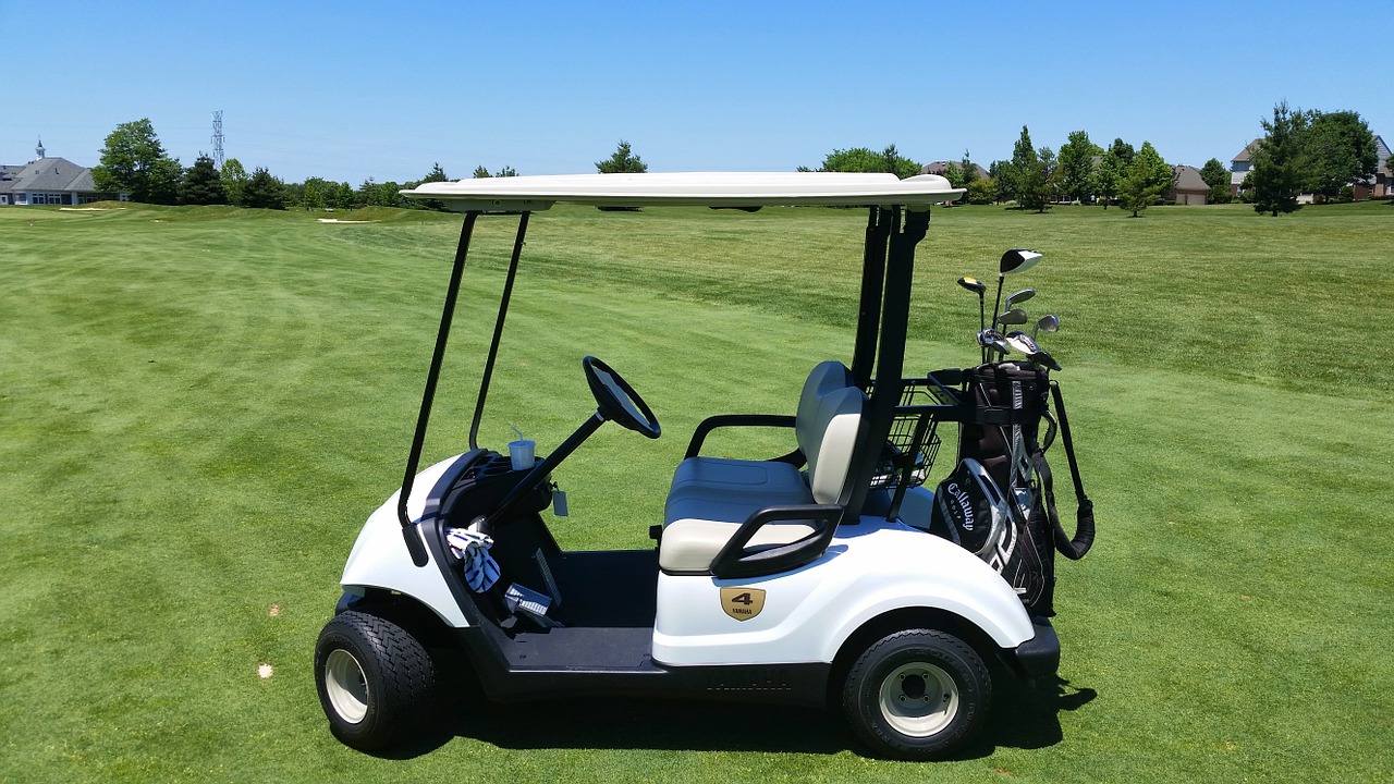 Golf Cart In Grass