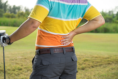 Golfer Back pain muscle injury