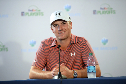jordan spieth answers questions from the press at barclays