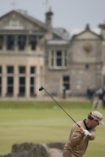 ST ANDREWS, SCOTLAND. July 15 2010 Tom WATSON from the USA in action on the first day of The Open Championship played on The Royal and Ancient Old Course